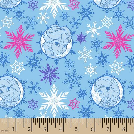 Disney® Frozen Sisters Papercut Badges Toss Quilting Cotton Fabric